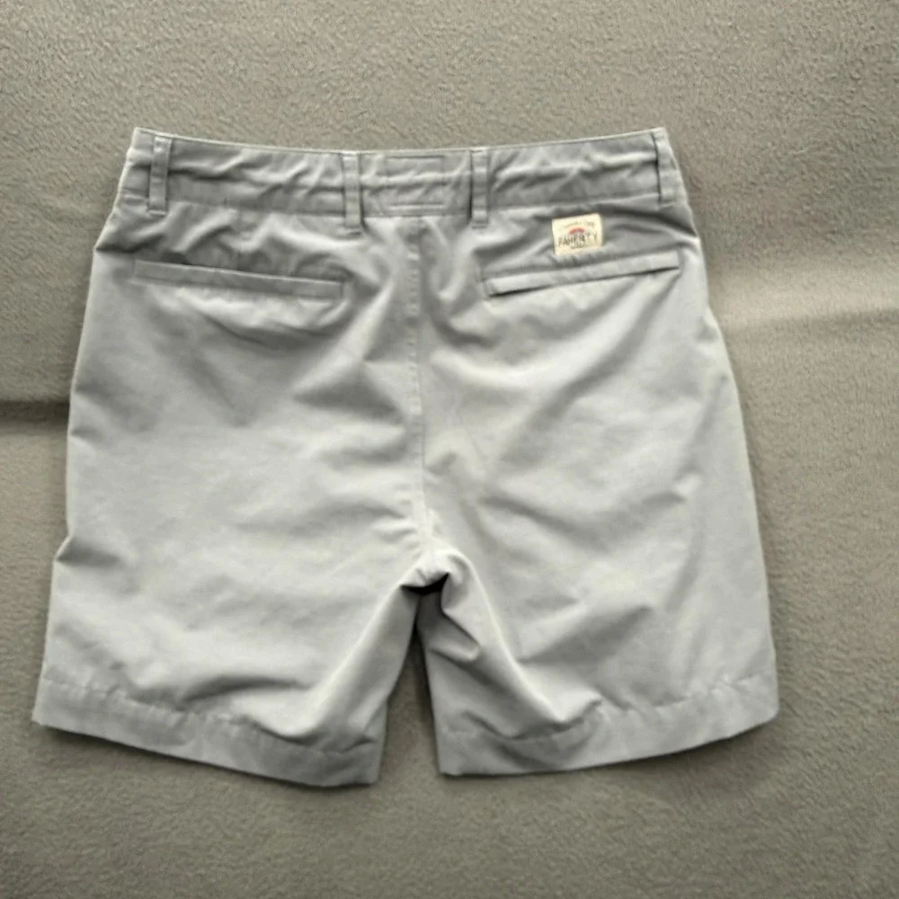 Faherty All Day Shorts Shorts Mens 30 Gray Chino Stretch Microfiber 7 Inseam
